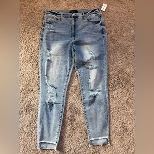 Juicy Couture Distressed Skinny Jeans – Melrose Medium Wash –Size 32 (JC309) NWT